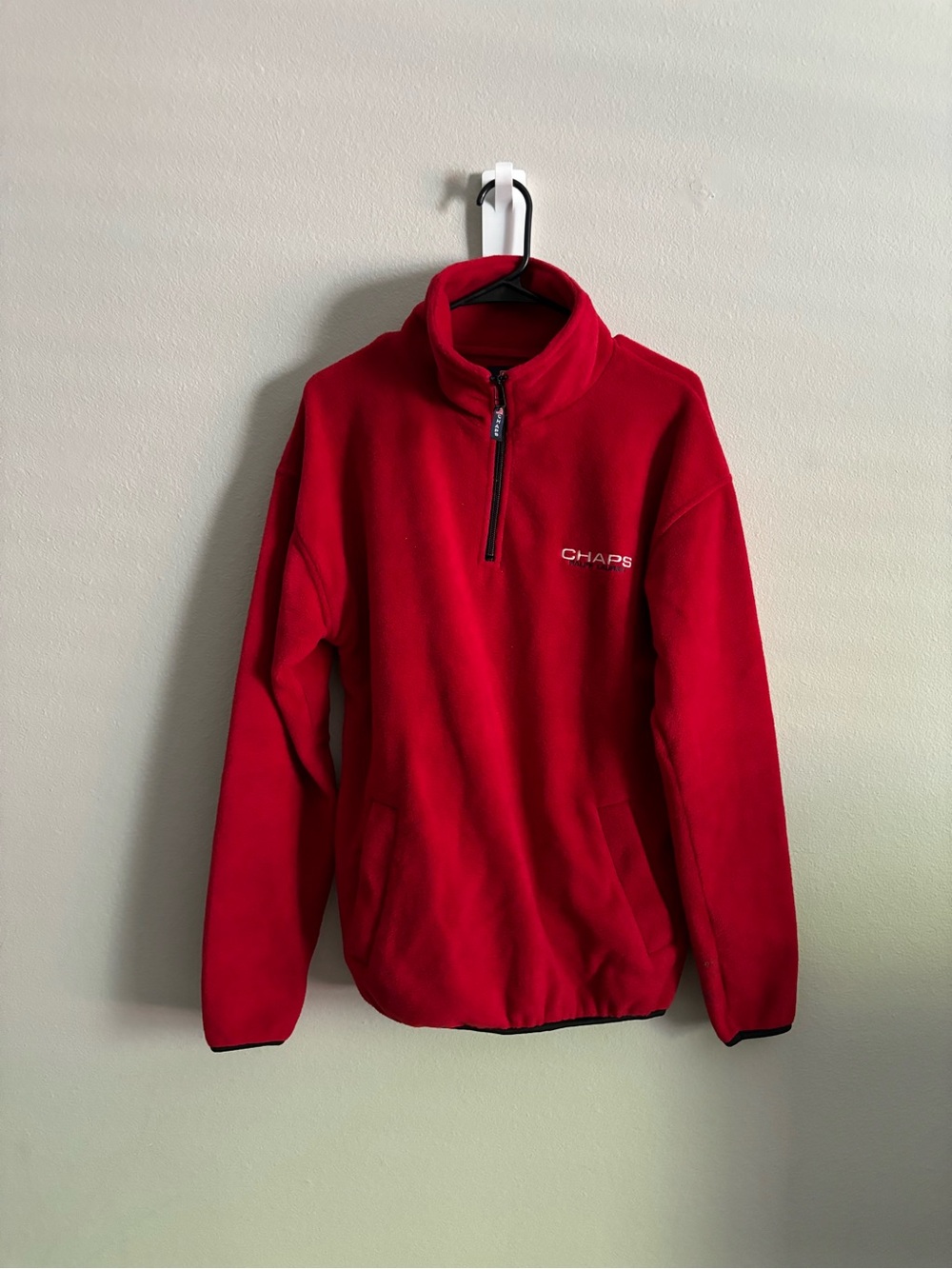 Vintage Polo by Ralph Lauren Chaps Red Quarter-Zip Fleece Pullover